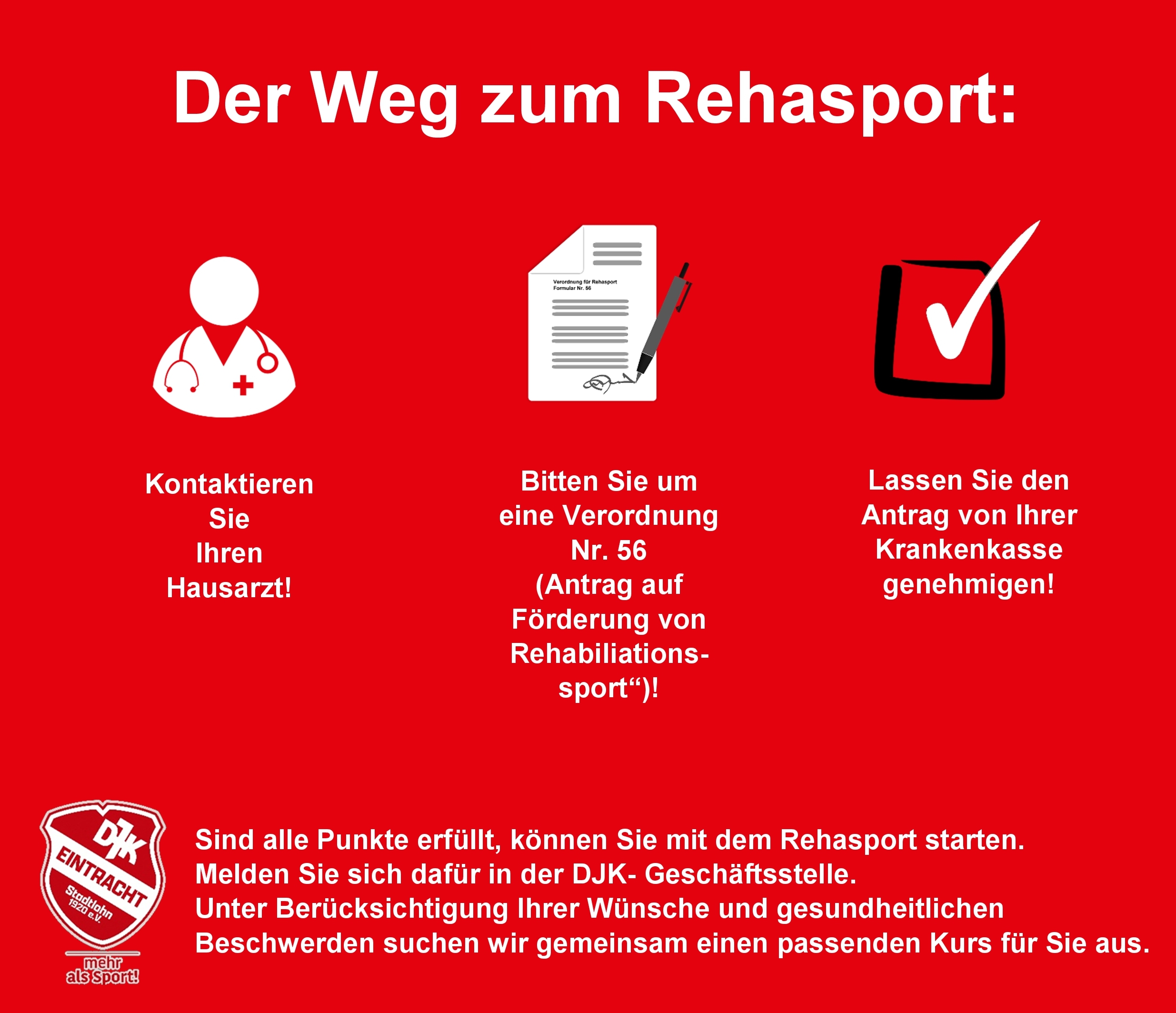 Der Weg zum Rehasport